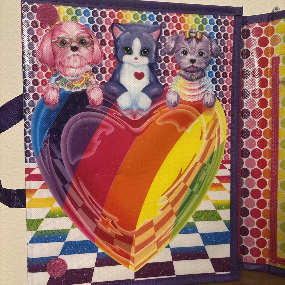 Lisa Frank Trifold Portfolio Carrying School Organizer